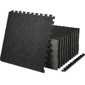 VEVOR EVA Interlocking Foam Floor Mats, 0.56 in Thickened 25 Pcs Puzzle Rubber Tiles, 24 x 24 in Exercise Floor Mat for Workout & Fitness