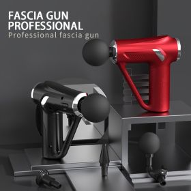 1pc Tricep Gun Deep Muscle Massage Relax Outdoor Fitness Equipment Shock Full Body Massager Electric Massage Gun (Color: BLACK, Items: LCD)