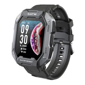 Military Smart Watch For Men; All-New 1.71'' Tactical Smartwatch For Android Phones And IPhone Compatible; 5ATM Fitness Tracker With Blood Pressu (Color: BLACK)