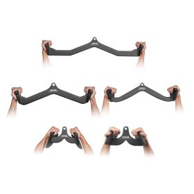 VEVOR LAT Pulldown Attachments, Cable Machine Rowing T-bar V-bar 5 Set, Tricep Pull Down Bar, Back Strength Training Rubber Coated Handle Grip (Product Size: No. 2, 3, 4, 6, 7)